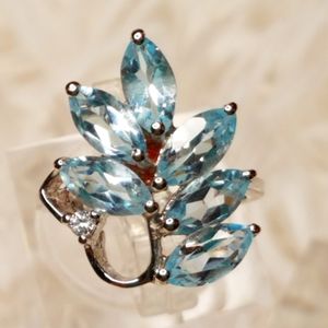 Swiss Blue Topaz Ring